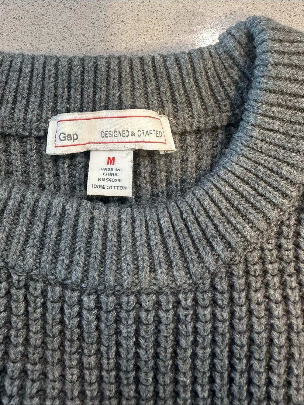 GAP Men's Slate Gray Crewneck Sweater